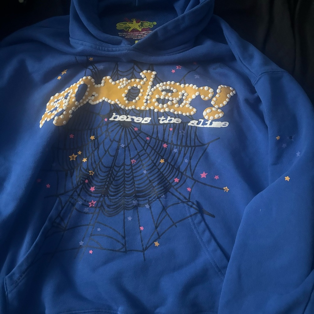 Blue Spider Graphic Hoodie